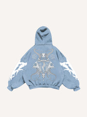 Skull AK hand-painted hip-hop sweatshirt