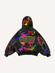 Distressed Jesus Christ graffiti sweatshirt