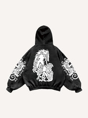 Totem Tattoo Giant Wolf Hoodie