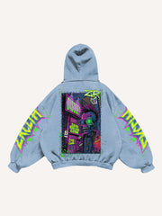 Kapuzenpullover mit Figure&Wing-Grafikdruck und schrägen Taschen