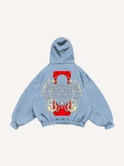 Japanese hand-painted mythical beast limited edition print sweatshirt