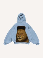 Cute and funny lion curly hair fashion sweatshirt