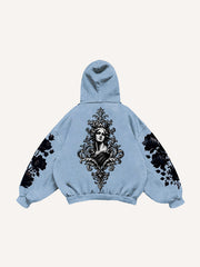 Eternal Bloom Trendy Print Sweatshirt