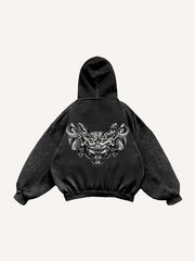 Kapuzenpullover mit Figure&Wing-Grafikdruck und schrägen Taschen