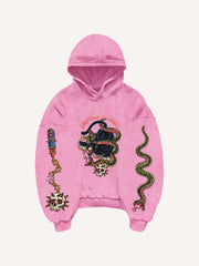 Tattoo-style double-sleeve printed high-end sweatshirt