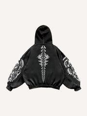 Horror Human Skin Eye Totem Sweatshirt