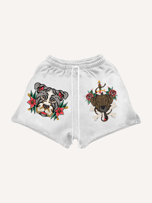 Cute Dog Tattoo Memorial Tattoo Shorts