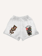 Japanese Tattoo Story Dragon Slaying Print Shorts