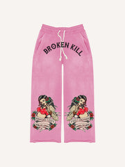 Rose Girl Print Trousers