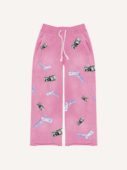 Fashion rejects violence printed trousers