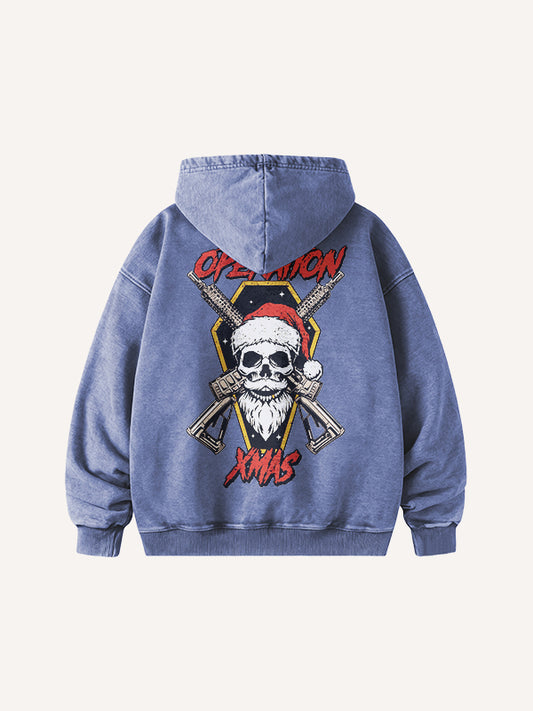 Have a different kind of Christmas with this washed Hoodie