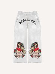 Rose Girl Print Trousers