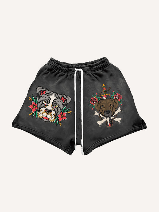 Cute Dog Tattoo Memorial Tattoo Shorts