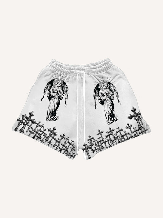 Cross Stacked Faith Blessing Shorts