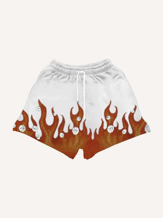 Holy Cross Flame Skull Rap Shorts