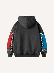 Pure cotton printed tiger descending the mountain high-end gift hoodie for personal wear