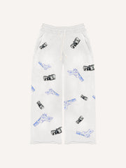 Fashion rejects violence printed trousers