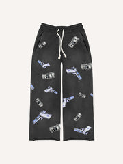 Fashion rejects violence printed trousers
