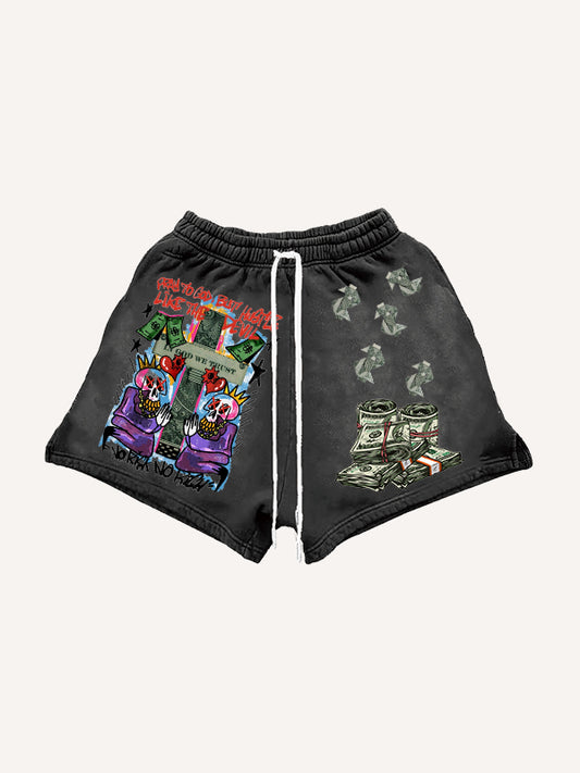 Rap hip hop only dollars parody graffiti shorts