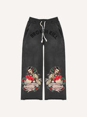 Rose Girl Print Trousers