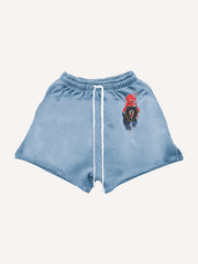 Flame Devil Tattoo Print Shorts
