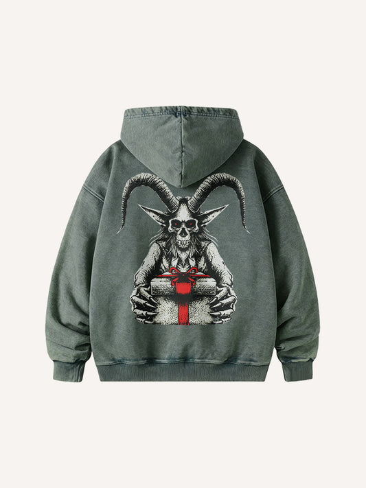 The person giving Christmas gifts isn't necessarily Santa Claus Pure cotton washed Hoodie