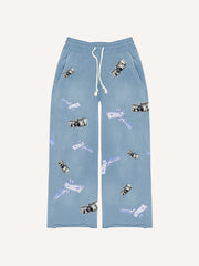 Fashion rejects violence printed trousers