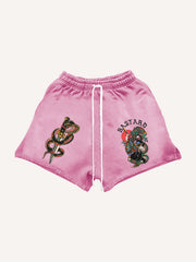Japanese Tattoo Story Dragon Slaying Print Shorts