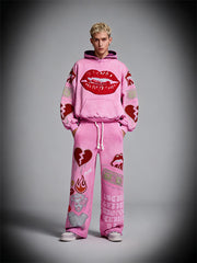 Sexy Monroe girl print distressed street style sweatshirt