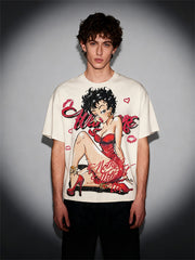 Sexy beauty with hooded T-shirt