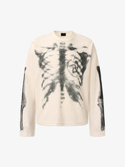 Skeleton Graphic Waffle Sweatshirt – Spooky Halloween Vibes