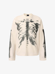 Skeleton Graphic Waffle Sweatshirt – Spooky Halloween Vibes