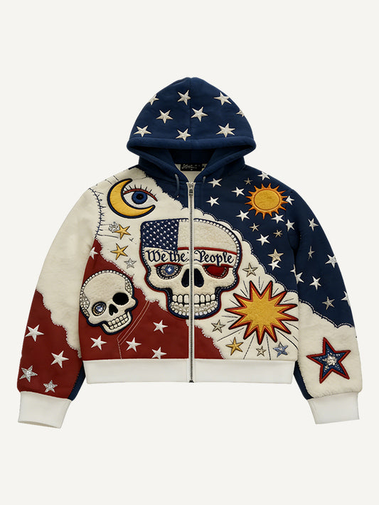 Pirate Set Sail American Graphic Print Hoodie | Oversized Streetwear Sweatshirt