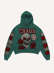 High-end washed sweatshirt with sparkling patch print