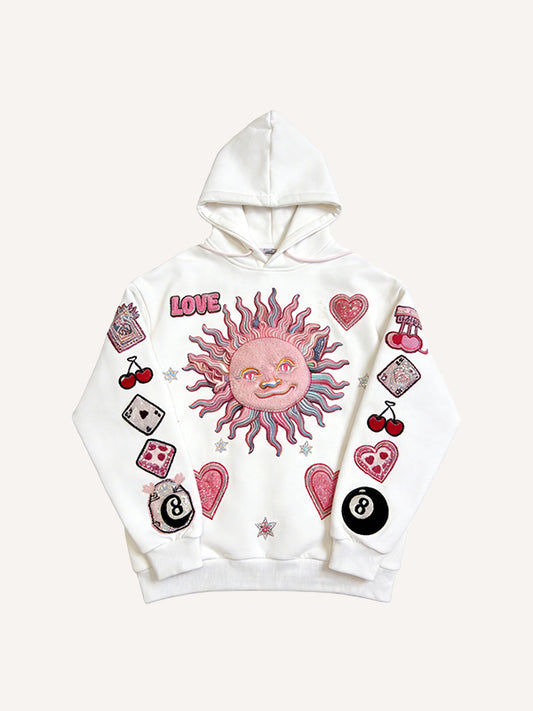 Love-themed printed sweatshirt