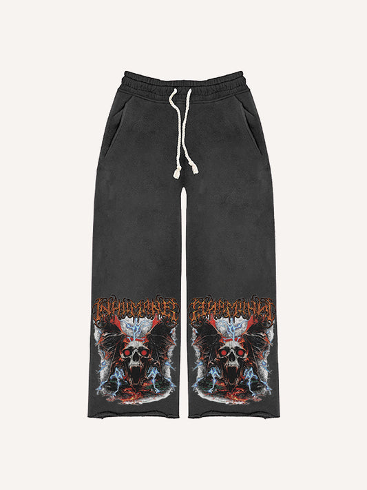 Artist-painted horror trousers