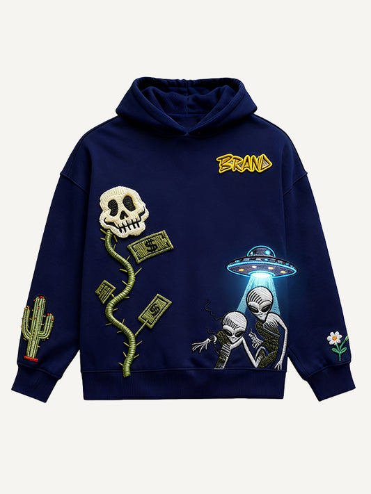 Are there aliens in the West Fashionable hooded sweatshirt