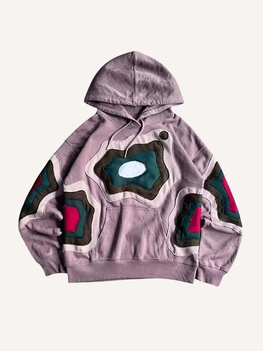 Colorblock high-end comfortable hooded sweatshirt