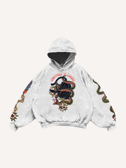 Tattoo-style double-sleeve printed high-end sweatshirt