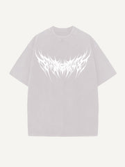 Retro dark style printed double-sided short sleeves