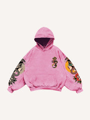 Symmetrical Print Comfortable Retro Girl Fashion Sweatshirt