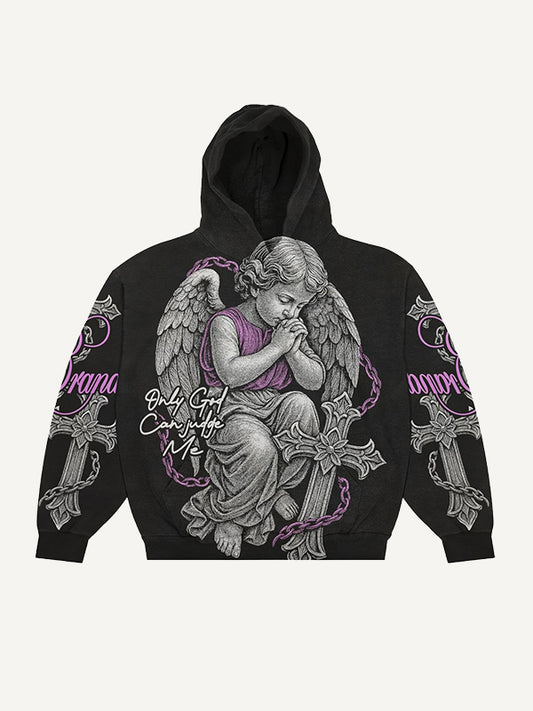Holy Cross artist makes vintage Angel Bless Me sweatshirt