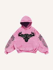 Kapuzenpullover mit Figure&Wing-Grafikdruck und schrägen Taschen