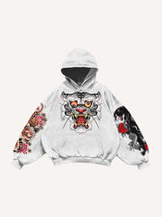 Trendy retro tattoo style high-definition printed sweatshirt