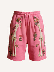 Love Forever Skull Print Shorts