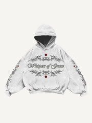 Hand-painted dark witch textured sweatshirt