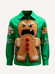 Angry Gingerbread Man Fashion Shirt