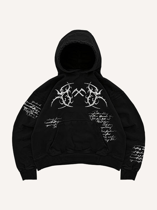 Patchwork Printed Textured New Eyes Trendy Sweatshirt