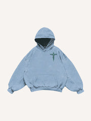 Angel or devil in our thoughts printed sweatshirt