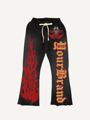 Hellfire Death Biker Print Sweatpants